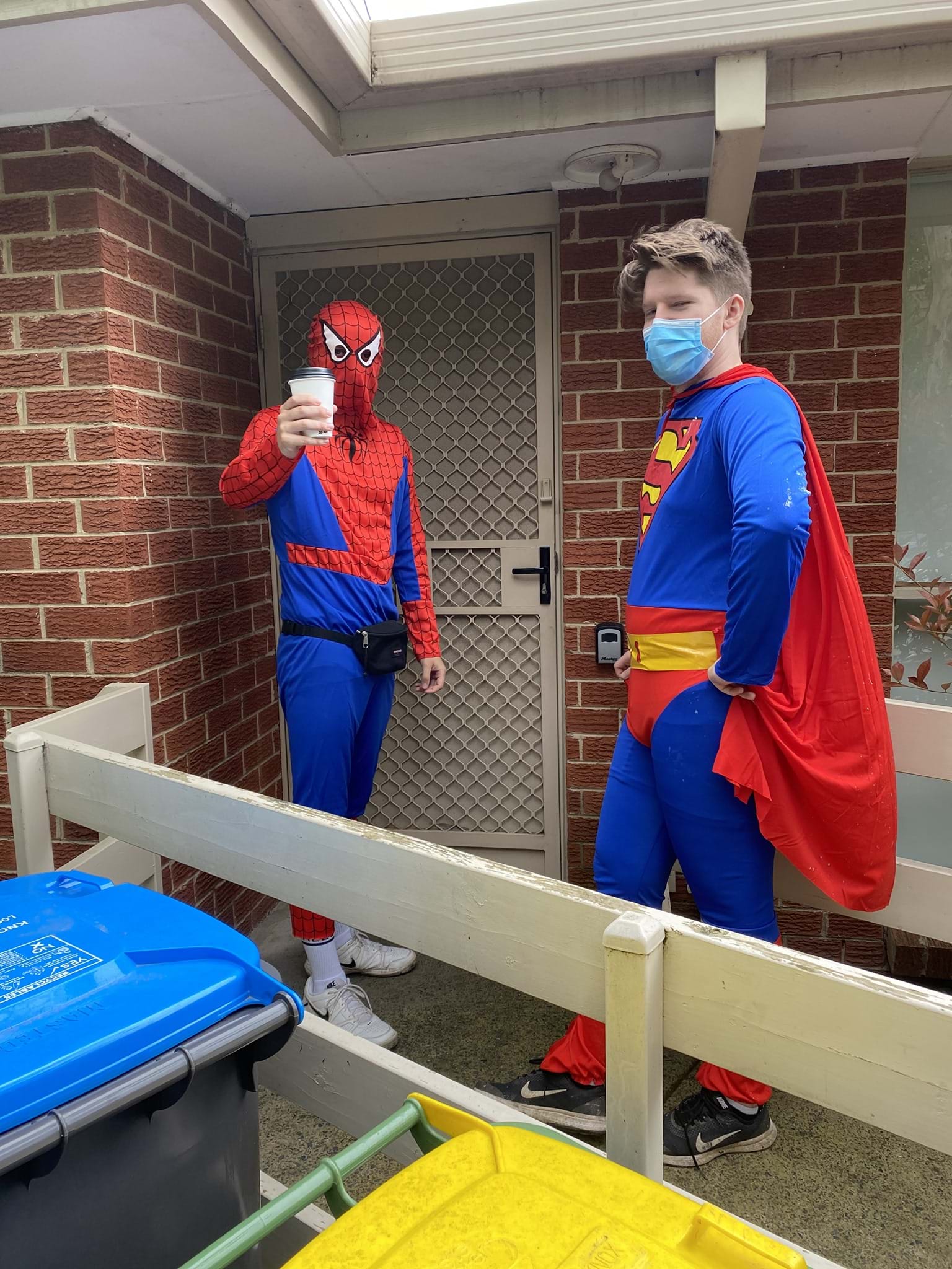 Knock Knock! just your friendly neighbourhood superheroes!